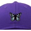imageDALIX Butterfly Embroidered Cap Cotton Baseball Hat Garden WomensPurple