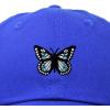 imageDALIX Butterfly Embroidered Cap Cotton Baseball Hat Garden WomensRoyal Blue