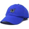 imageDALIX Butterfly Embroidered Cap Cotton Baseball Hat Garden WomensRoyal Blue