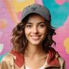 imageDALIX Butterfly Embroidered Cap Cotton Baseball Hat Garden WomensWashed Black