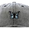 imageDALIX Butterfly Embroidered Cap Cotton Baseball Hat Garden WomensWashed Black