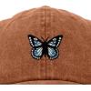 imageDALIX Butterfly Embroidered Cap Cotton Baseball Hat Garden WomensWashed Orange