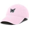 imageDALIX Butterfly Embroidered Cap Cotton Baseball Hat Garden WomensWashed Pink