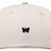 imageDALIX Lil Butterfly Embroidered Cotton Cap Outdoor Dad Hat WomensBeige