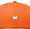 imageDALIX Lil Butterfly Embroidered Cotton Cap Outdoor Dad Hat WomensOrange