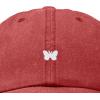 imageDALIX Lil Butterfly Embroidered Cotton Cap Outdoor Dad Hat WomensWashed Red
