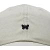 imageDALIX Lil Butterfly Embroidered Cotton Cap Outdoor Dad Hat WomensWashed Stone White