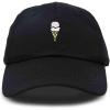 imageDALIX Double Scoop Embroidered Ice Cream Dad Hat Embroidered Cap WomenBlack