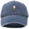 imageDALIX Double Scoop Embroidered Ice Cream Dad Hat Embroidered Cap WomenWashed Navy Blue