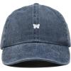 imageDALIX Lil Butterfly Embroidered Cotton Cap Outdoor Dad Hat WomensWashed Navy Blue