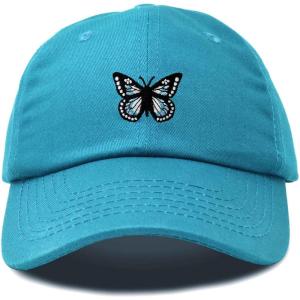 imageDALIX Butterfly Embroidered Cap Cotton Baseball Hat Garden WomensTeal