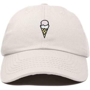 imageDALIX Double Scoop Embroidered Ice Cream Dad Hat Embroidered Cap WomenBeige