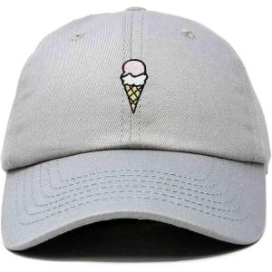 imageDALIX Double Scoop Embroidered Ice Cream Dad Hat Embroidered Cap WomenGray