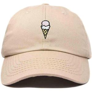 imageDALIX Double Scoop Embroidered Ice Cream Dad Hat Embroidered Cap WomenKhaki