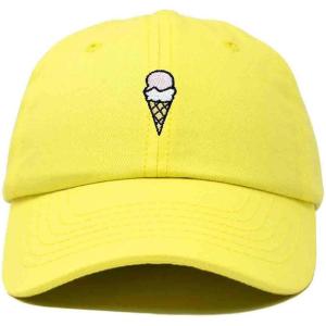 imageDALIX Double Scoop Embroidered Ice Cream Dad Hat Embroidered Cap WomenMinion Yellow