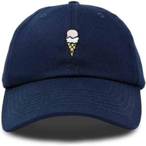 imageDALIX Double Scoop Embroidered Ice Cream Dad Hat Embroidered Cap WomenNavy Blue