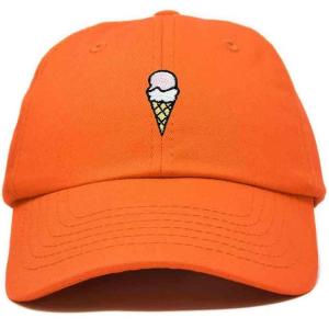 imageDALIX Double Scoop Embroidered Ice Cream Dad Hat Embroidered Cap WomenOrange