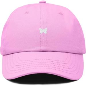 imageDALIX Lil Butterfly Embroidered Cotton Cap Outdoor Dad Hat WomensLight Pink