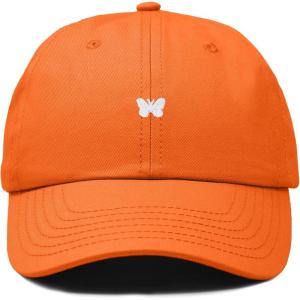 imageDALIX Lil Butterfly Embroidered Cotton Cap Outdoor Dad Hat WomensOrange