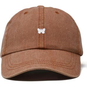 imageDALIX Lil Butterfly Embroidered Cotton Cap Outdoor Dad Hat WomensWashed Orange