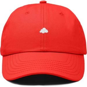 imageDALIX Lil Cloud Embroidered Cotton Cap Outdoor Dad Hat WomensRed