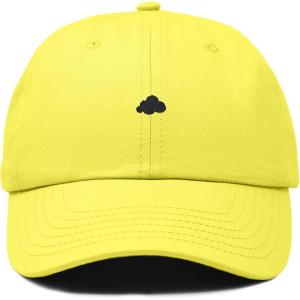 imageDALIX Lil Cloud Embroidered Cotton Cap Outdoor Dad Hat WomensYellow