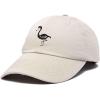 imageDALIX Black Flamingo Womens Dad Hat Baseball Cap EmbroideredBeige