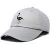 imageDALIX Black Flamingo Womens Dad Hat Baseball Cap EmbroideredGray