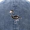 imageDALIX Black Flamingo Womens Dad Hat Baseball Cap EmbroideredVintage Navy Blue