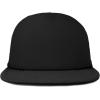 imageFlat Billed Trucker Hat Mesh Back S M L Adjustable Cap Solid Two Toned SnapbackBlack