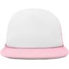 imageFlat Billed Trucker Hat Mesh Back S M L Adjustable Cap Solid Two Toned SnapbackLightpinkwhite
