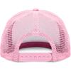 imageFlat Billed Trucker Hat Mesh Back S M L Adjustable Cap Solid Two Toned SnapbackLightpinkwhite