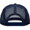 imageFlat Billed Trucker Hat Mesh Back S M L Adjustable Cap Solid Two Toned SnapbackNavywhite