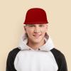 imageFlat Billed Trucker Hat Mesh Back S M L Adjustable Cap Solid Two Toned SnapbackRed