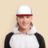 imageFlat Billed Trucker Hat Mesh Back S M L Adjustable Cap Solid Two Toned SnapbackRedwhiteroyal