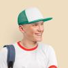 imageFlat Billed Trucker Hat Mesh Back S M L Adjustable Cap Solid Two Toned SnapbackTealWhite