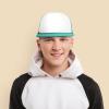 imageFlat Billed Trucker Hat Mesh Back S M L Adjustable Cap Solid Two Toned SnapbackTealWhite