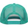 imageFlat Billed Trucker Hat Mesh Back S M L Adjustable Cap Solid Two Toned SnapbackTealWhite