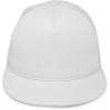 imageFlat Billed Trucker Hat Mesh Back S M L Adjustable Cap Solid Two Toned SnapbackWhite