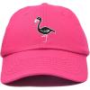 imageDALIX Black Flamingo Womens Dad Hat Baseball Cap EmbroideredHot Pink