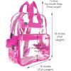 imageDALIX Wholesale Clear Backpacks Small Book Bags 50 Pcs in RedHot Pink