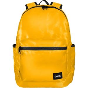 imageDALIX Classic Vibes Navy Blue Backpack for Travel Laptop Book Bag for Men WomenGold
