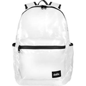 imageDALIX Classic Vibes Navy Blue Backpack for Travel Laptop Book Bag for Men WomenWhite
