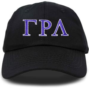 imageDALIX Gamma Rho Lambda Sorority Hat Womens Greek Letters Embroidered Baseball CapBlack