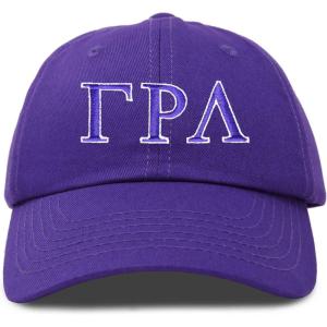 imageDALIX Gamma Rho Lambda Sorority Hat Womens Greek Letters Embroidered Baseball CapPurple