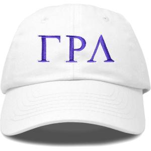 imageDALIX Gamma Rho Lambda Sorority Hat Womens Greek Letters Embroidered Baseball CapWhite