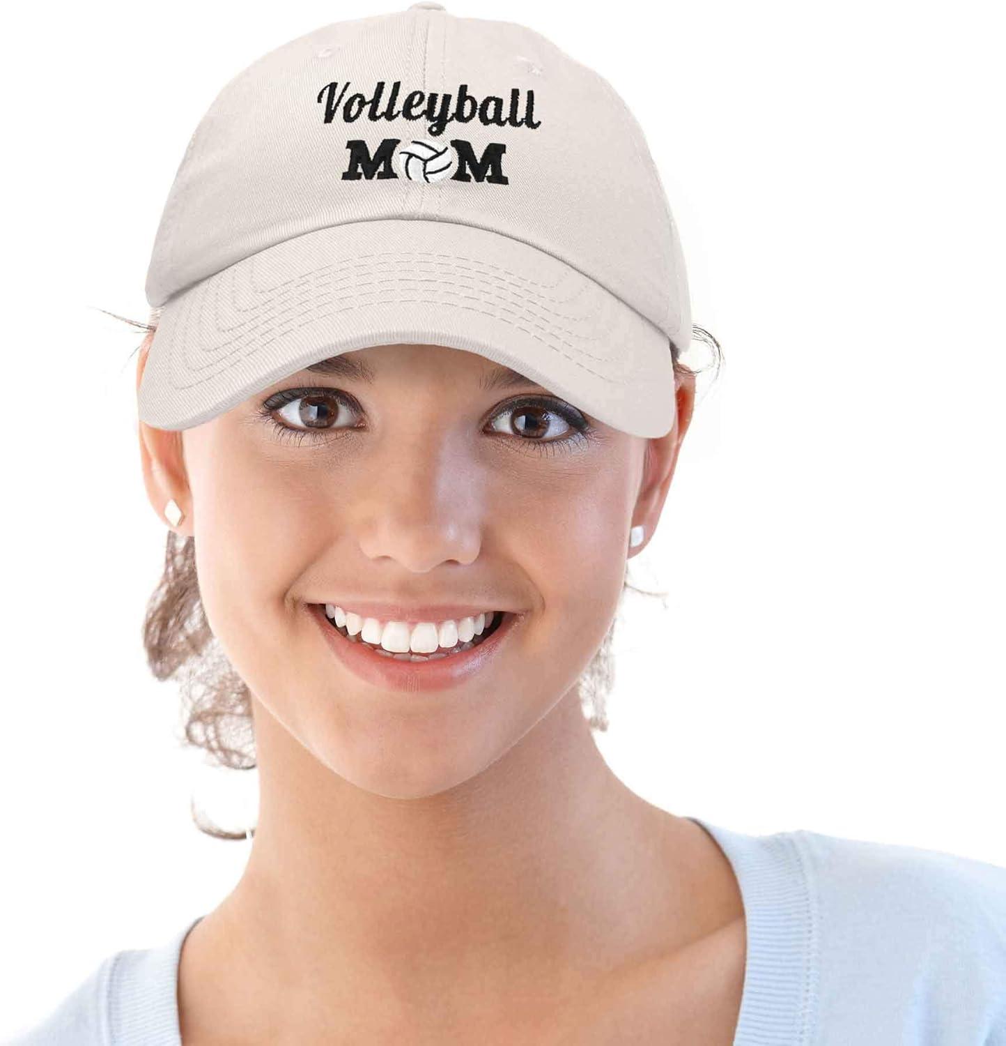 imageDALIX Volleyball Mom Premium Cotton Cap Womens Hats for MomBeige