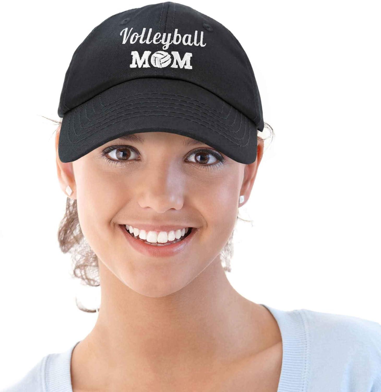 imageDALIX Volleyball Mom Premium Cotton Cap Womens Hats for MomBlack