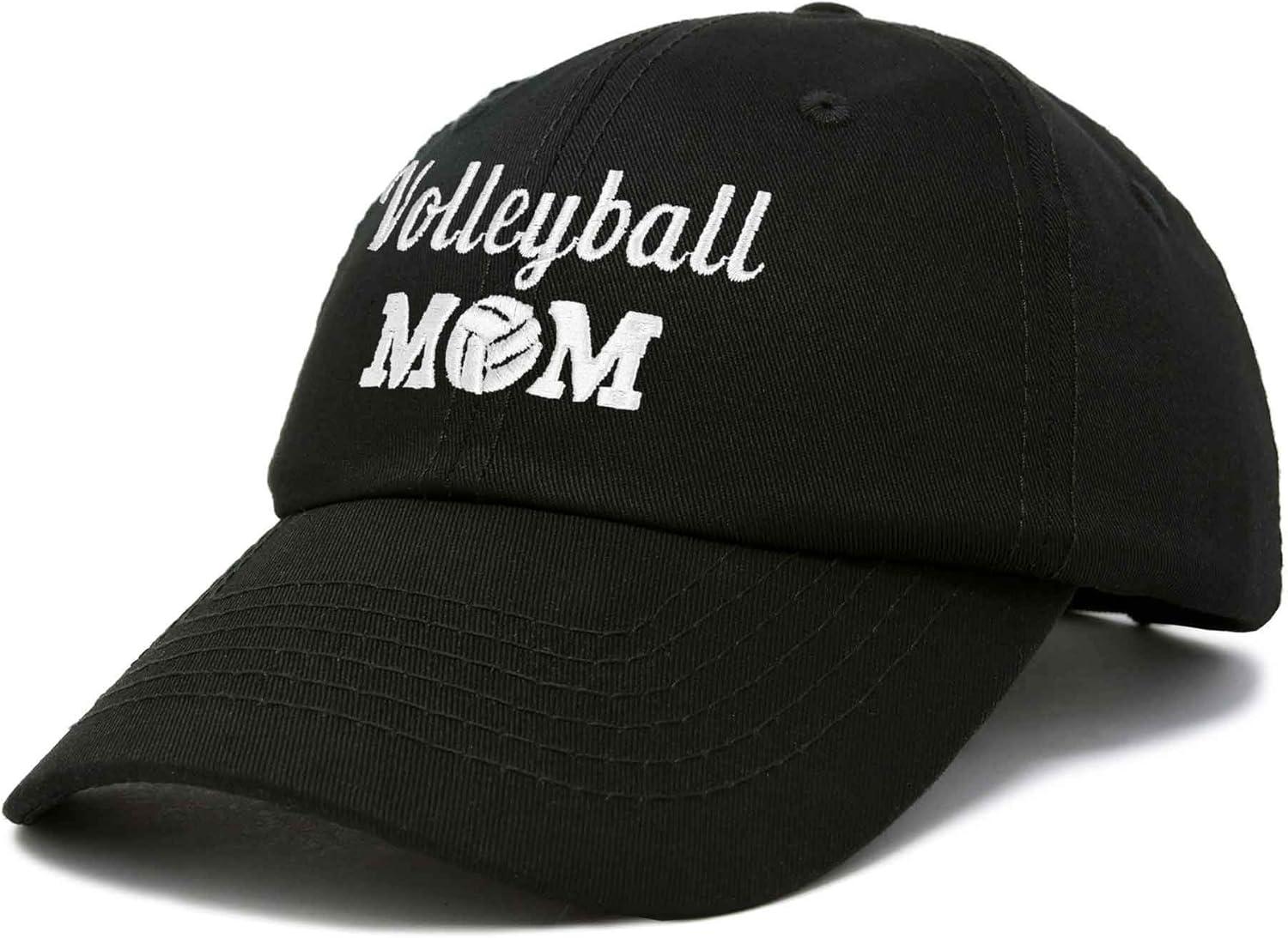 imageDALIX Volleyball Mom Premium Cotton Cap Womens Hats for MomBlack