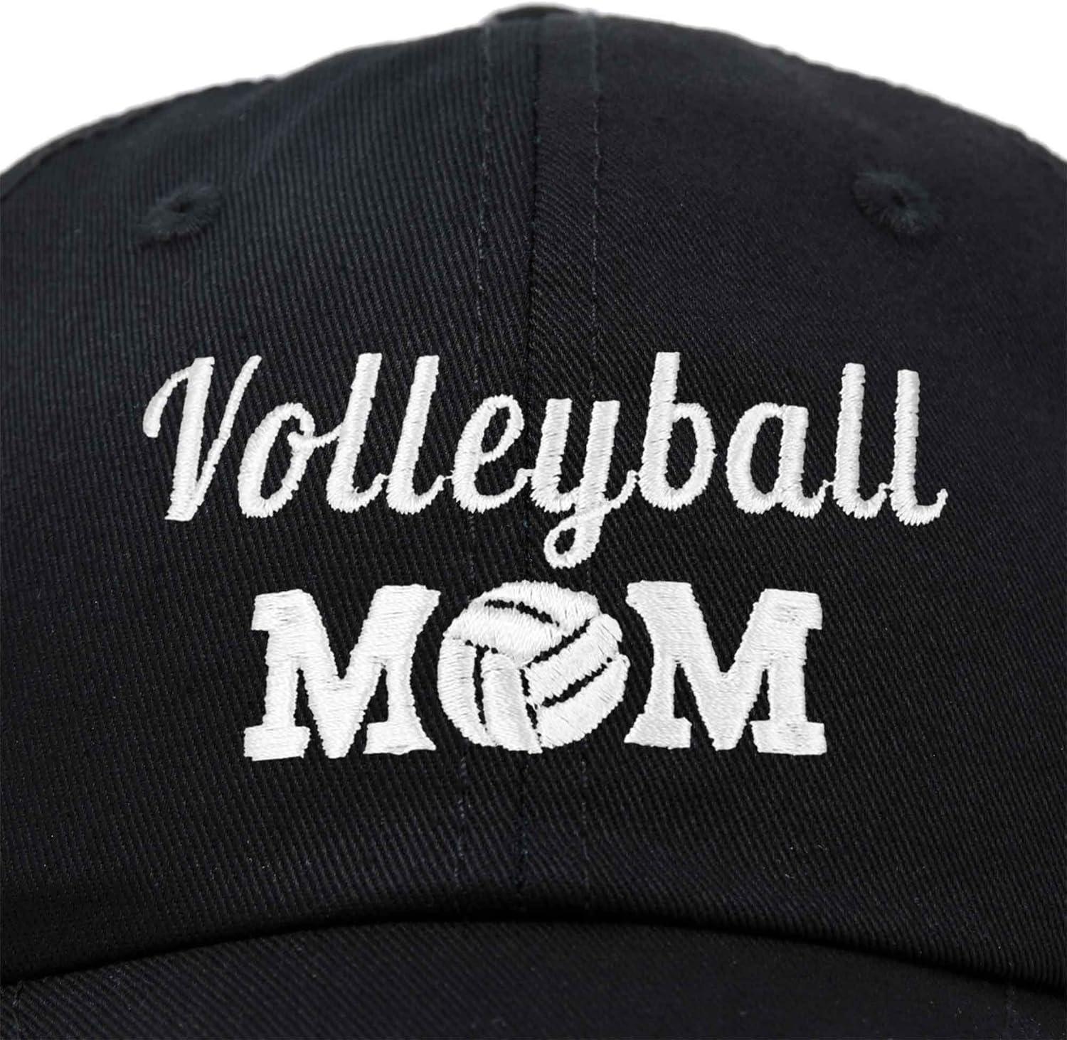imageDALIX Volleyball Mom Premium Cotton Cap Womens Hats for MomBlack